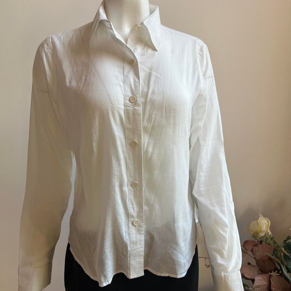 Women's Sleek White Button Up